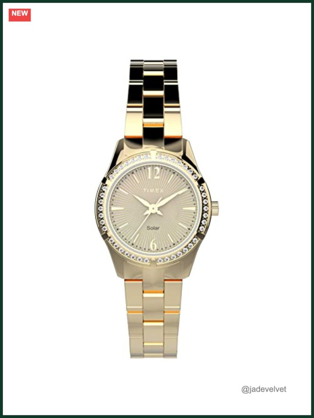 Timex Solar Premium Dress Watch 28mm Two-Tone Steel Bracelet